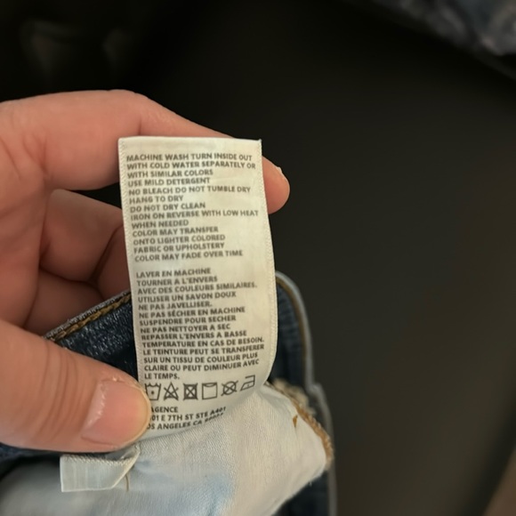 L’Agence Luna High Rise Chain Detail Distressed Frayed Hem Jeans Size 30 - Picture 7 of 8